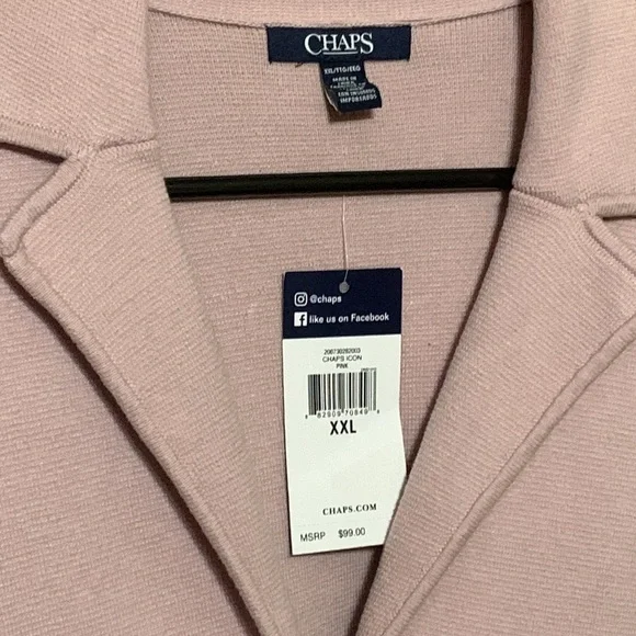 🆕 CHAPS- Pink Knit Blazer (XXL) NWT! - Picture 2 of 10